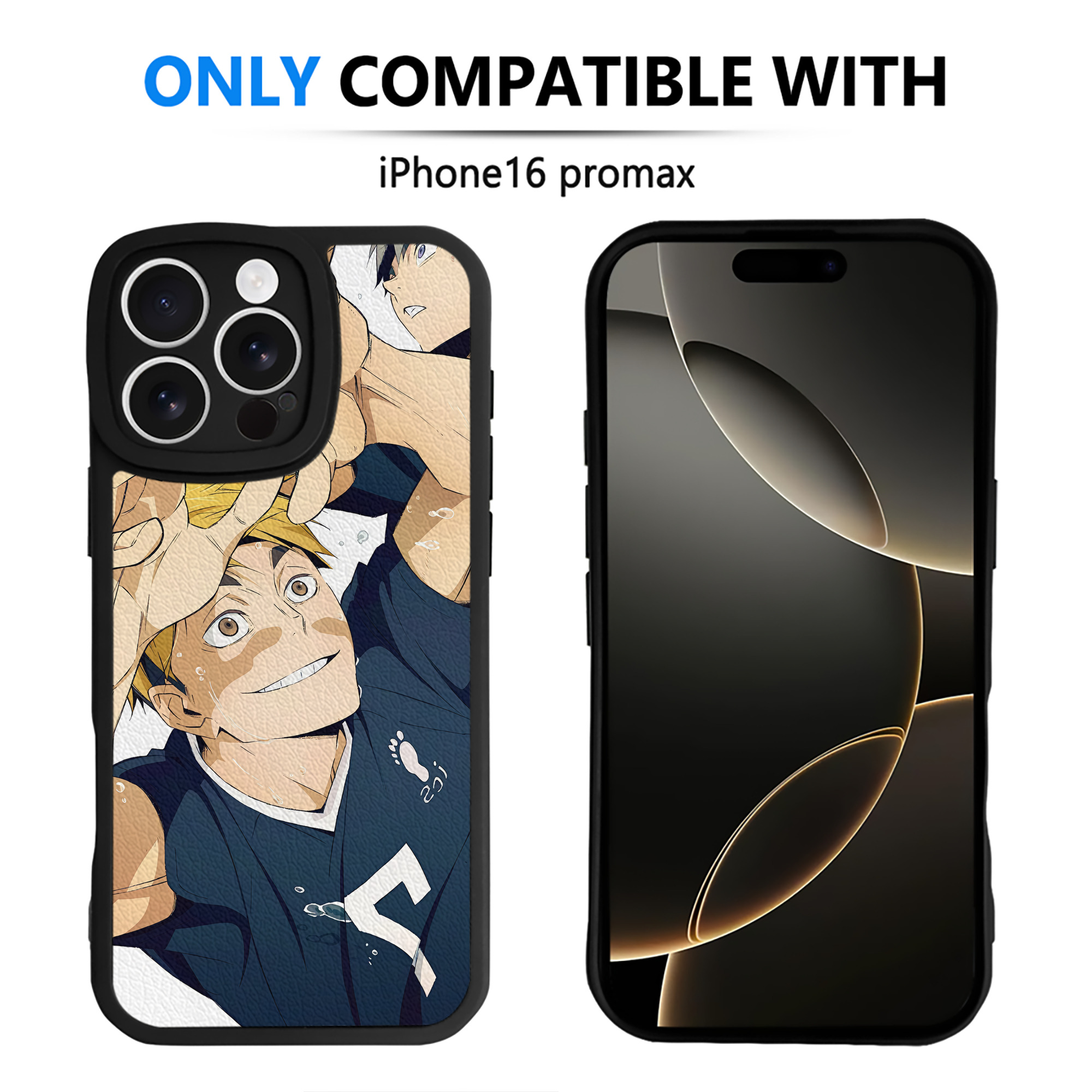 （画像用） ハイキュー!! Haikyu!! 【iPhone 16シリーズ対応】シリコンスマホケース（レザー調） 材質：シリコン